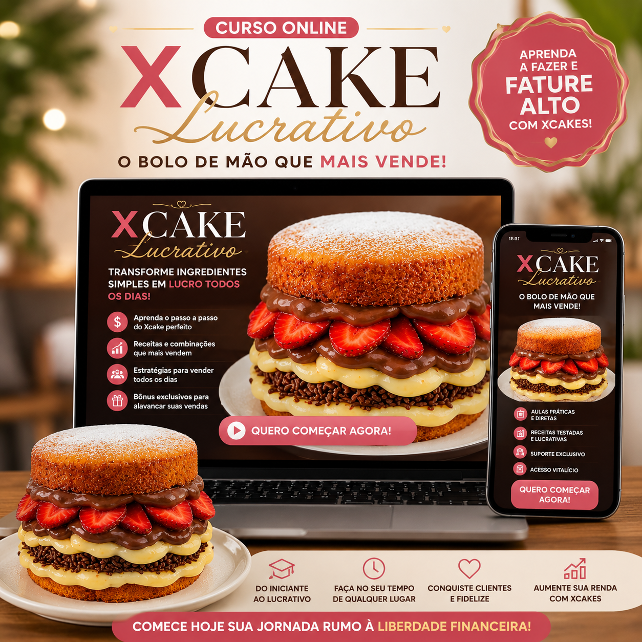 X-Cake Lucrativo - curso online